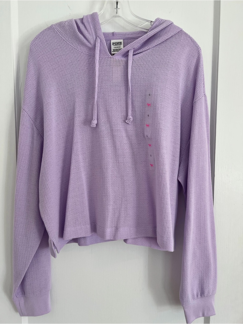 Victoria’s Secret PINK Lightweight Mesh Hoodie – Women’s Large – Lavender Purple